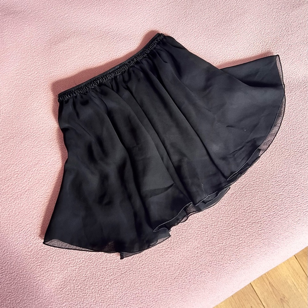 Black sheer ballet skirt